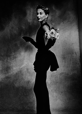 Women with Roses Lisa Fonssagrives-Penn in Lafaurie Dress