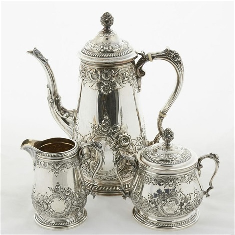 Reed and barton silver tea set sale