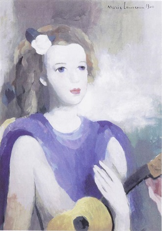 Jeune fille à la guitare by Marie Laurencin on artnet