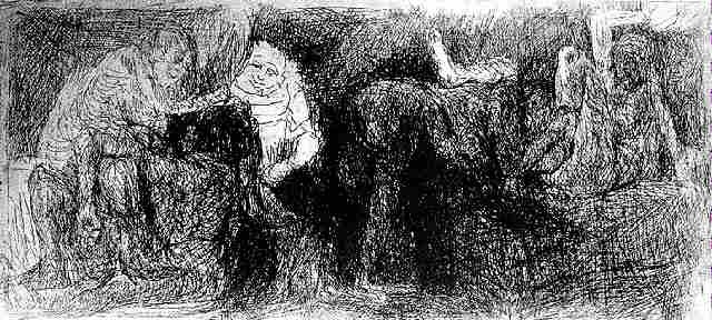 Studie zu Samson und Delila by Alfred Hrdlicka on