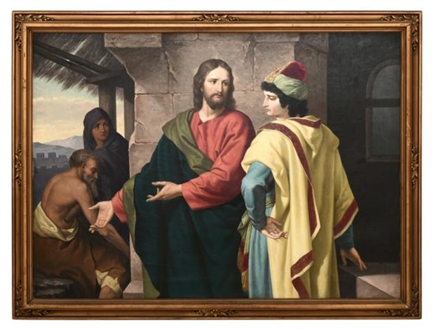After Heinrich Hofmann German, 1824-1911, Christ and the Rich Young ...