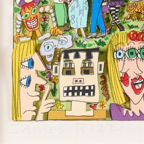 絵画 RIZZI \"WE ALL HAVE SOMETHING TO OFFER\"3D We All Have Something to Offer by James Rizzi on artnet