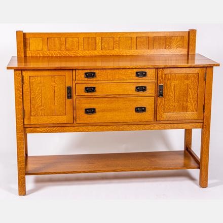 StickleyE.J. Audi Arts and Crafts Quarter Sawn Oak Sideboard by Stickley Audi and Co. on artnet