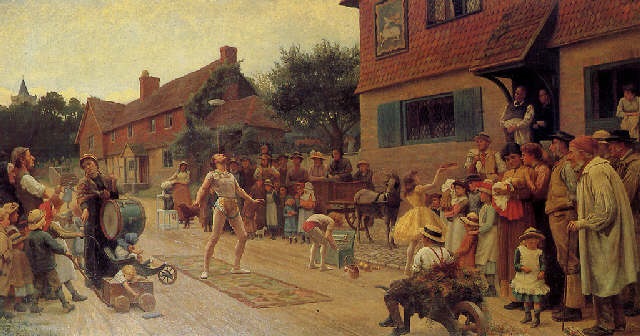 Strolling players by Francis James Barraud on artnet