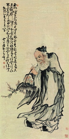 黄慎（款）人物纸本水墨立轴by Huang Shen on artnet
