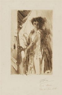 Fresque Murale Céramique Anders Zorn PT10075 - Carreaux 8x8 - 24x32 Pouces