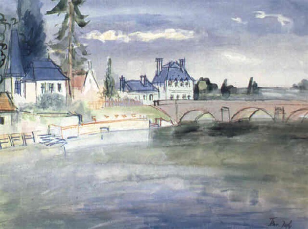 Jean Dufy、Paysage a Preuilly sur Claisse Jean Dufy | Paysage, Preuilly-sur-Claise (1939) | MutualArt
