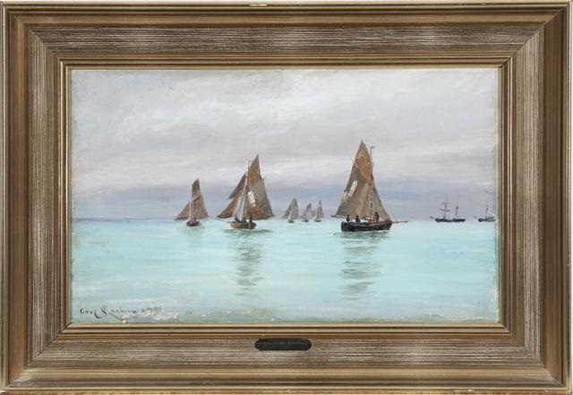 Sailing ships on the ocean by Carl Ludvig Thilson Locher on artnet