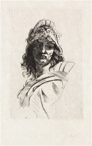 Buste de Bellone. by Auguste Rodin on