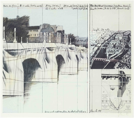 The Pont Neuf, Wrapped Project for Paris by Christo and