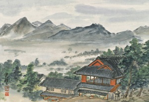 日本风景镜心设色纸本by Fang Junbi on artnet