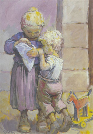 Naschende Kinder by Karl Schenk on artnet