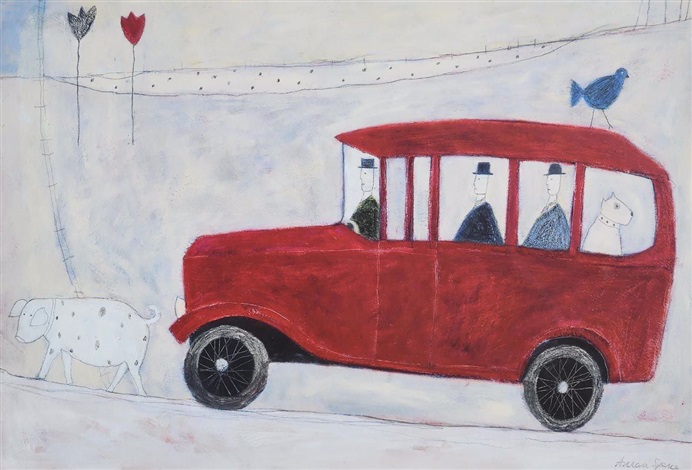 The Red Bus by Annora Spence on artnet