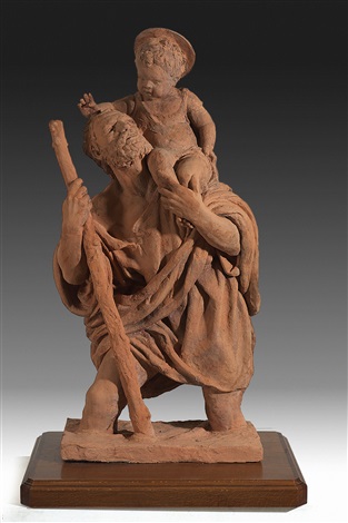 San Cristoforo con Gesù Bambino by Roberto Terracini on