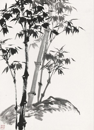 墨竹立轴水墨纸本Ink Bamboo by Tang Yun on artnet