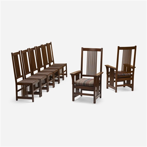 Dining chairs set of eight by Stickley Audi and Co. on artnet