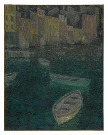 Clair de lune sur le port by Henri Le Sidaner on