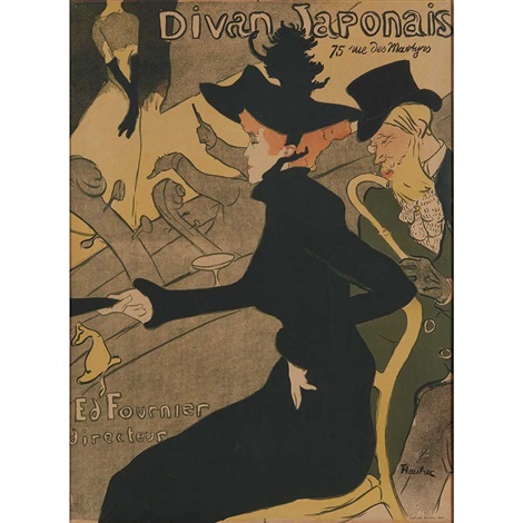 Reproduction Toile D'art - Le Divan Japonais Par Toulouse-Lautrec - Affiche Lithographie Poster