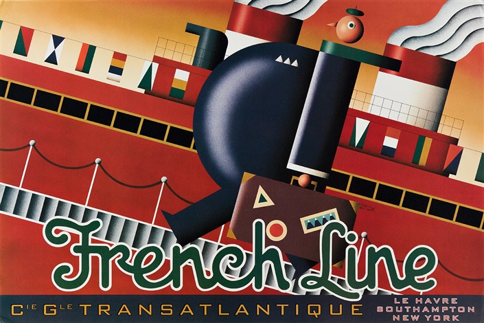 Lot - DESIGNER UNKNOWN. CIE GLE TRANSATLANTIQUE / LE HAVRE