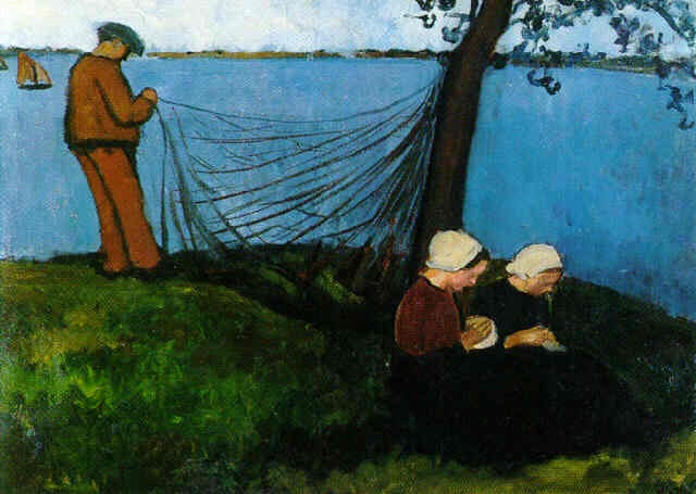 PECHEUR REPARANT SES FILETS by Fernand Piet on artnet