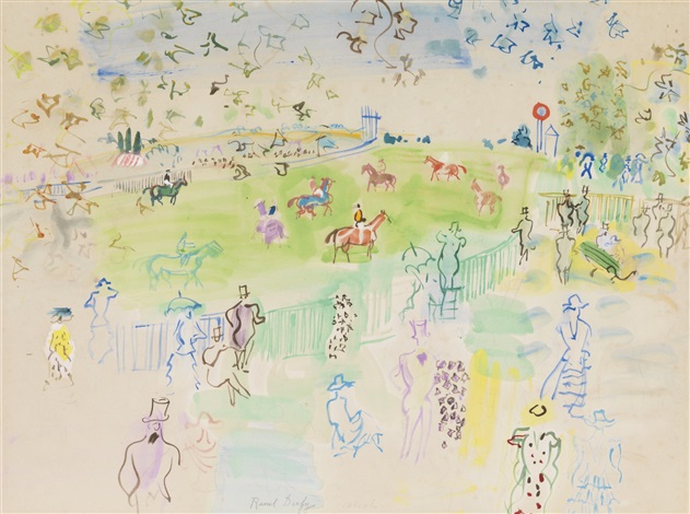 Le champ de courses à ascot by Raoul Dufy on artnet