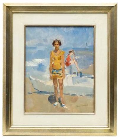 Two ladies on the beach of Viareggio by Isaac Israels on artnet