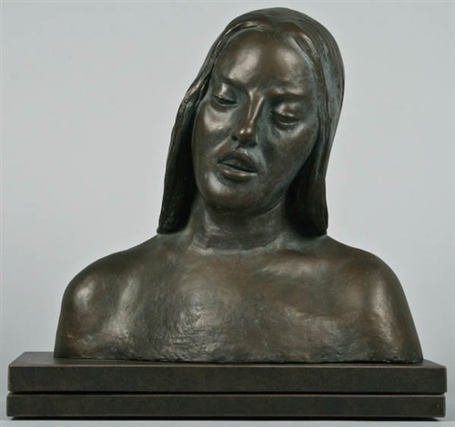 First portrait of Euphemia Lamb by Jacob Epstein on