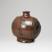 四郎窯　日展作家　四郎作　紫尖紅面取　壺　共箱　高さ23㎝　上位作 四郎窯(副島信幸) — 佐賀有田 ギャラリーつじ信