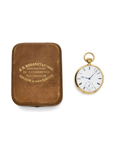 Montre De Poche Mécanique Rodanet Revendeur Patek - Occasion, Cadran Blanc, Mouvement Manuel