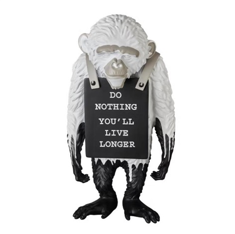 MEDICOM TOY - 即日発送 Sync. MONKEY SIGN DRIP REVERSE Ver. Banksy 'Monkey Sign' Brandalism x Medicom Toy | Hypebeast