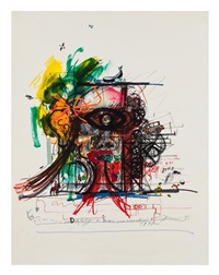 J・Tinguely、Relief au Cercle rouge、希少画集画 絵画