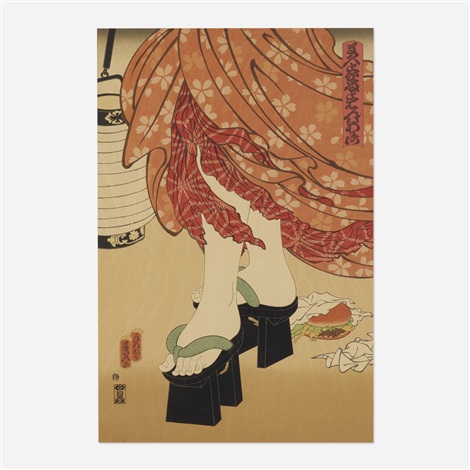 McDonalds Hamburgers Invading Japan Chochin-Me by Masami Teraoka
