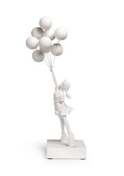 班克斯：氣球女孩白Banksy - Flying Balloons Girl White by 