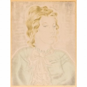 【即出荷】 CRAVATE LA A FEMME ROSE artnet on Foujita Tsuguharu Léonard by 絵画
