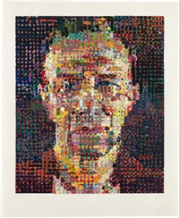 Chuck Close　Daguerreotypes　チャック・クローズ Chuck Close, art, painting, portraits, self-portrait (2004