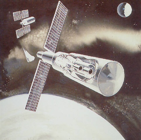 Capsule spatiale dans lespace by Raymond Fernand Loewy on artnet