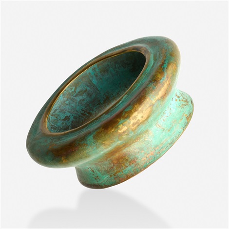 Oxidized brass bangle bracelet by Robert Lee Morris on artnet