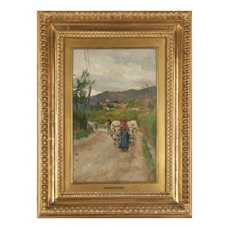 Ritorno dai campi by Raffaello Sorbi on