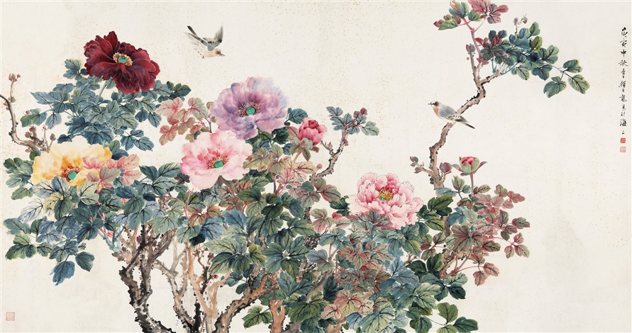 颜伯龙（1898-1954） 万花竞艳by Yan Bolong on artnet