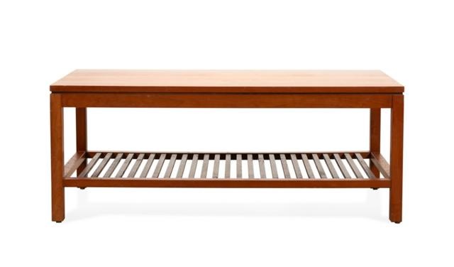 STICKLEY COCKTAIL TABLE AND TWO SIDE TABLES by L. & J.G. Stickley (Co ...