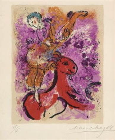 Marc Chagall: Kunstreiterin auf rotem Pferd, 1957