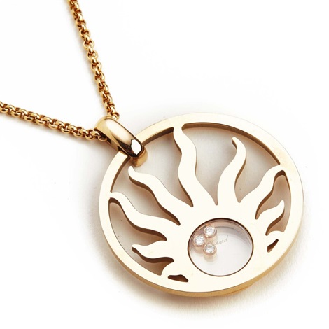 Chopard 18k Gold & Diamond 'Happy Sun' Necklace