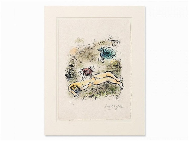 Tityos by Marc Chagall on