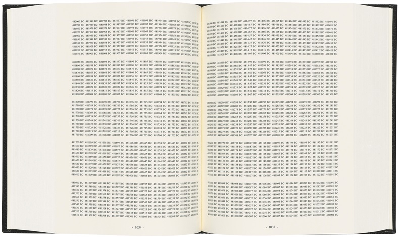 One Million Years Past For all those who have lived and died Future For the  last one by On Kawara on artnet