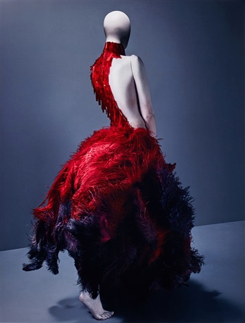 Voss Oistrich Feather Dress ur Alexander McQueen Savage