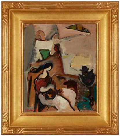 Female Seated In An Interior, 1979 by Moshe Rosenthalis on