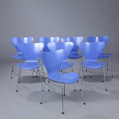 Syveren chairs set of 8 by Arne Jacobsen on artnet