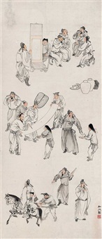 【真作】中島碧水/高啓詩/中国民時代の詩人/満衣血/掛軸☆宝船☆Y-670　JM 真作】中島碧水/高啓詩/中国民時代の詩人/満衣血/掛軸