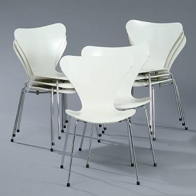 Syveren chairs model 3107 set of 8 by Arne Jacobsen on artnet