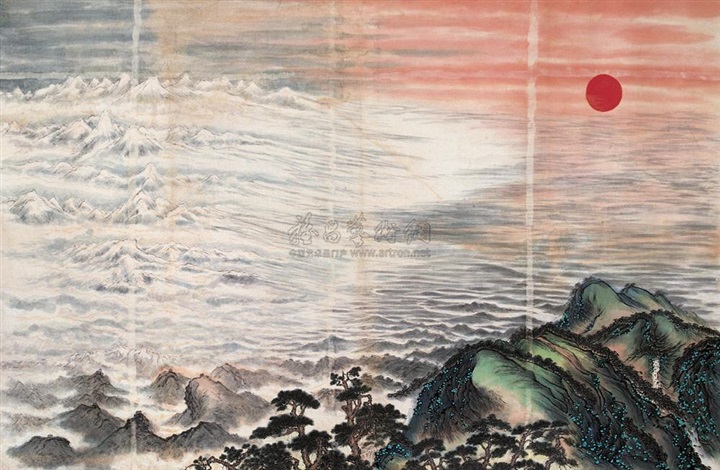 江山如此多娇（画稿） Beautiful homeland Draft by Fu Baoshi and